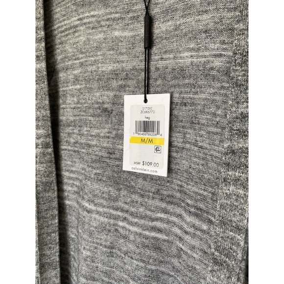 Calvin klein sweater/long Cardigan New With Tags Ladies Medium Grey - Picture 2 of 6